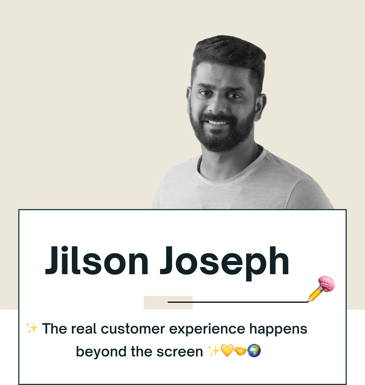 Portrait of Jilson Joseph, UX & Product Designer