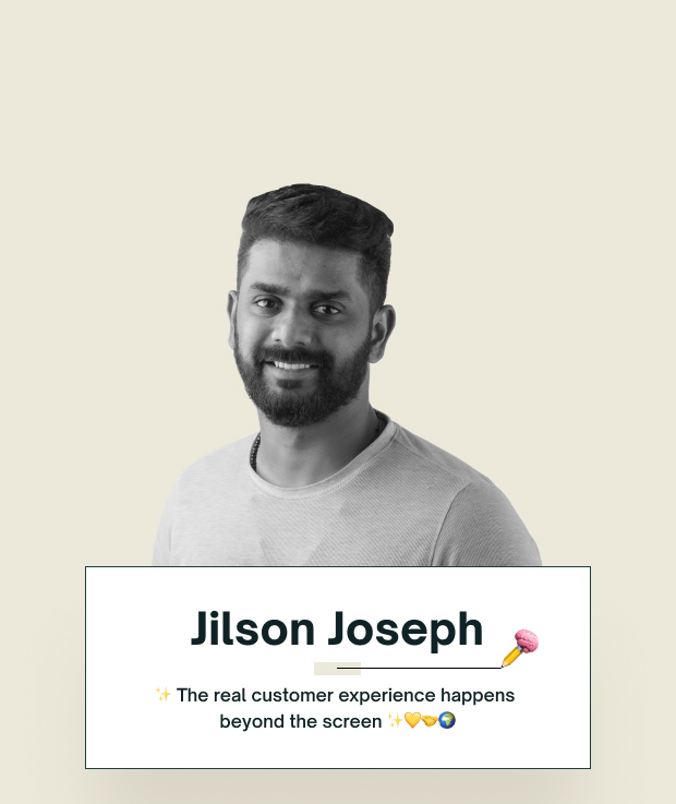 Portrait of Jilson Joseph, UX & Product Designer